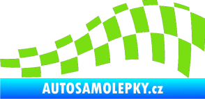 Samolepka Šachovnice 045 zelená kawasaki