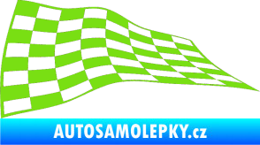 Samolepka Šachovnice 050 zelená kawasaki