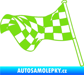 Samolepka Šachovnice 052 zelená kawasaki