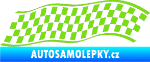Samolepka Šachovnice 056 zelená kawasaki