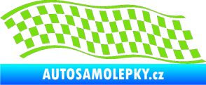 Samolepka Šachovnice 057 zelená kawasaki