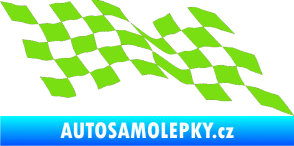 Samolepka Šachovnice 076 zelená kawasaki