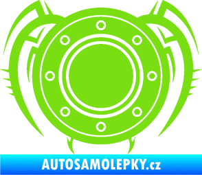 Samolepka Samolepka na víčko od nádrže 001 zelená kawasaki