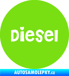 Samolepka Samolepka na víčko od nádrže 006 diesel zelená kawasaki