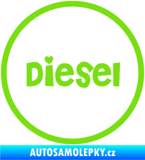 Samolepka Samolepka na víčko od nádrže 007 diesel zelená kawasaki