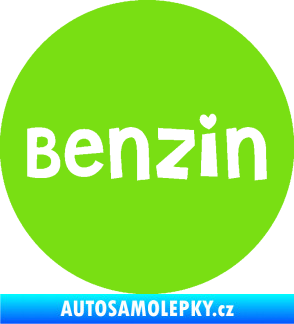 Samolepka Samolepka na víčko od nádrže 008 benzín zelená kawasaki
