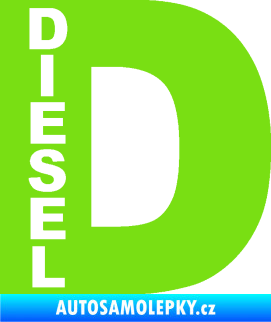 Samolepka Samolepka na víčko od nádrže 010 diesel zelená kawasaki