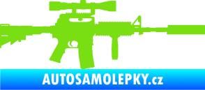 Samolepka Samopal 006 pravá zelená kawasaki