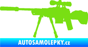 Samolepka Samopal 008 levá zelená kawasaki