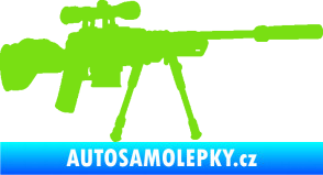 Samolepka Samopal 008 pravá zelená kawasaki
