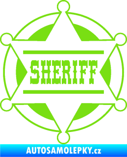 Samolepka Sheriff 004 zelená kawasaki