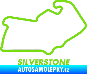Samolepka Okruh Silverstone zelená kawasaki