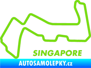 Samolepka Okruh Singapore zelená kawasaki