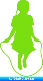 Samolepka Skákání přes švihadlo 004 pravá skipping rope zelená kawasaki