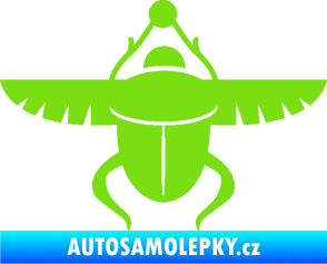 Samolepka Skarab - brouk vruboun 001 egyptský symbol zelená kawasaki