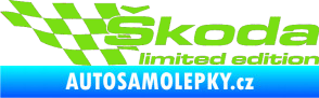 Samolepka Škoda limited edition levá zelená kawasaki