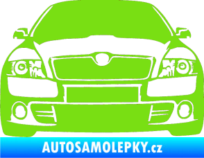 Samolepka Škoda Octavia 2 karikatura  zelená kawasaki