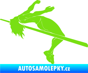 Samolepka Skok do výšky 001 levá atletika zelená kawasaki