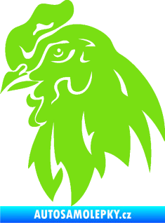 Samolepka Slepička 001 levá hlava zelená kawasaki