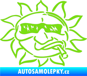Samolepka Slunce pravá zelená kawasaki