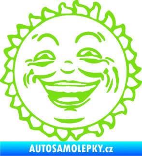 Samolepka Slunce usměvavá tvář zelená kawasaki