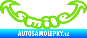 Samolepka Smile úsměv zelená kawasaki