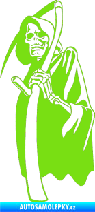 Samolepka Smrtka s kosou levá zelená kawasaki