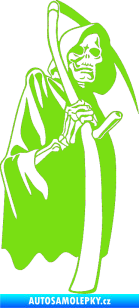 Samolepka Smrtka s kosou pravá zelená kawasaki