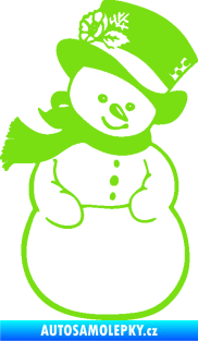 Samolepka Sněhulák 003 pravá zelená kawasaki