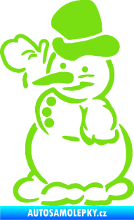 Samolepka Sněhulák 004 levá zelená kawasaki