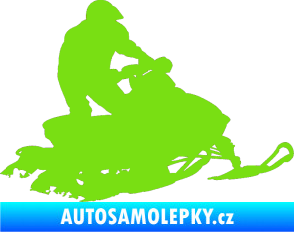 Samolepka Sněžný skútr 001 pravá zelená kawasaki