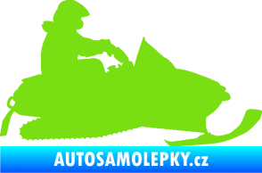 Samolepka Sněžný skútr 002 pravá zelená kawasaki