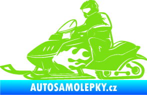 Samolepka Sněžný skútr levá zelená kawasaki