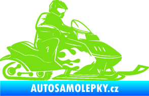 Samolepka Sněžný skútr pravá zelená kawasaki