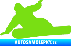 Samolepka Snowboard 001 levá zelená kawasaki
