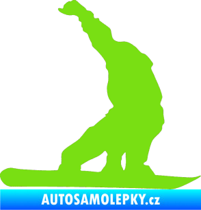 Samolepka Snowboard 011 pravá zelená kawasaki