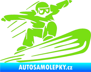 Samolepka Snowboard 014 pravá zelená kawasaki