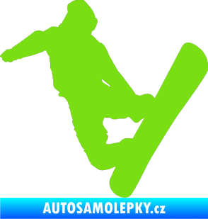 Samolepka Snowboard 020 levá zelená kawasaki