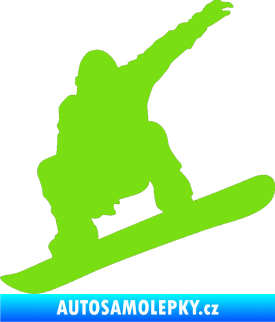 Samolepka Snowboard 021 levá zelená kawasaki