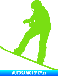Samolepka Snowboard 030 levá zelená kawasaki