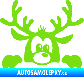 Samolepka Sob 002 pravá vykukuje zelená kawasaki