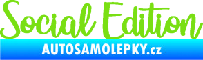 Samolepka Social edition nápis zelená kawasaki