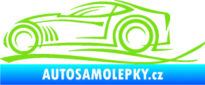 Samolepka Sportovní auto 002 levá zelená kawasaki