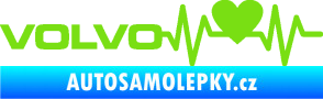 Samolepka Srdeční tep 021 levá Volvo srdcem zelená kawasaki