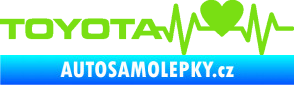 Samolepka Srdeční tep 023 levá toyota zelená kawasaki