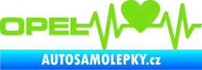 Samolepka Srdeční tep 028 levá Opel zelená kawasaki