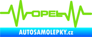 Samolepka Srdeční tep 029 Opel zelená kawasaki