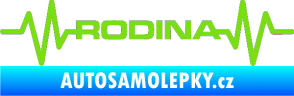 Samolepka Srdeční tep 032 rodina zelená kawasaki