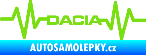 Samolepka Srdeční tep 044 levá Dacia zelená kawasaki