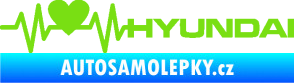 Samolepka Srdeční tep 046 pravá Hyundai zelená kawasaki